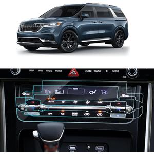 2PCS Car Screen Protector for Kia Carnival KA4 2025 2024 2025 2023 2022 Accessories Navigation & Dashboard Nano Touchscreen Protector Film HD Clear Anti-Glare (Transparent)