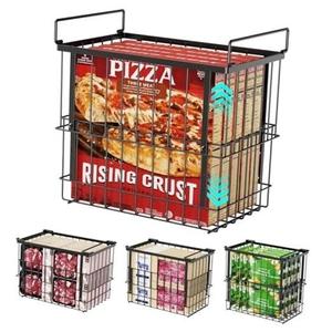 Deep Freezer Organizer Bins - 4 Pack Large Adjustable Freezer 4 Pack-Black