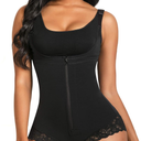 SHAPERX Women's Fajas Colombianas Shapewear Postpartum Tummy Control Body Shaper Butt Lifter Bodysuit, L, Black