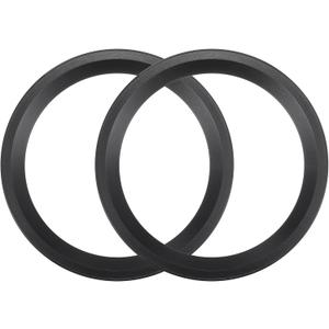 ACROPIX Universal 6.5" Subwoofer Speaker Rings Cover Spacers Speaker Audio Decorative Circle without Mesh Grille ABS Black - Pack of 2
