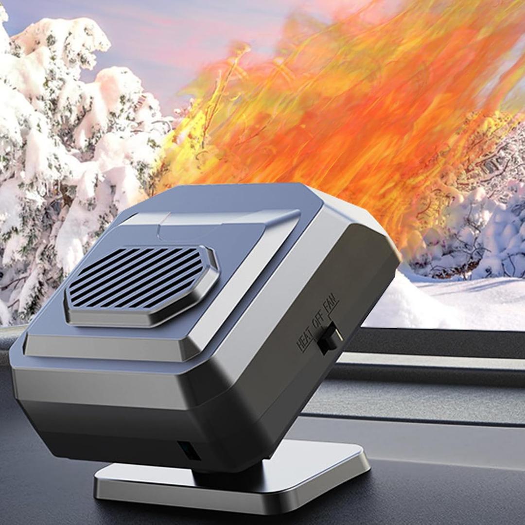 New Upgrade Portable Car Heater, 60s Fast Demisting Defroster, 12V 150W Auto Heater and Cooler with Air Purify Function, Car Fan Windshield Defroster for Vehicle, RV, SUV(CH-225)