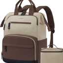 LOVEVOOK Lunch Backpack for Women, 15.6 Inch Laptop Bag with Insulated Cooler Lunch Box, Work Backpack for Teacher Nurse, Travel Backpack Lunch Bag for Camping Picnic Daily Use