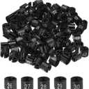 MECCANIXITY Clothes Hanger Marker Colored Hanger Sizer Garment Markers Tag (Number 1-100, Black) for Garment Clothing Color Coding, Set of 100