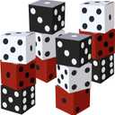 Ctosree 12 Pcs Large Casino Dice Boxes 11 in Casino Theme Party Decoration Las Vegas Themed Night Jumbo Giant Vegas Dice Centerpieces Table Top for Graduation Prom Birthday Party(Black, White, Red)