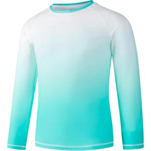 VAYAGER Boys Rash Guard Swim Shirt Long Sleeve for Kids Youth UPF+ 50 Sun Protection Rashguard Water Swimming Fishing Shirts, S 