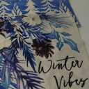 Hello Winter Vibes Blue Decorative Throw Pillow Covers 20 x 20 Set of 4, Let It Snow Pine Tree Snowflake Porch Outdoor Home Decor, Christmas Get Cozy Bike Bicycle Pine Cone Couch Cushion Case (20" x 20" (Pack of 4), Winter Bike)