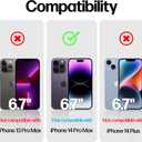 Power Theory Designed for iPhone 14 Pro Max Screen Protector, with Lens Protectors, and Clear Case Compatible with Magsafe [9H Hardness], Easy Install Kit [Premium Tempered Glass]