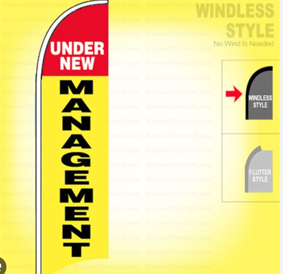 Windless Banner Advertising Flag