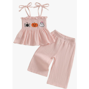 Kayotuas Halloween Toddler Girl Outfits Pumpkin Smocked Spaghetti Strap Tank Top Dress Gingham Plaid Pants Halloween Clothes, 4/5Y Kayotuas Halloween Toddler Girl Outfits Pumpkin Smocked Spaghetti Strap Tank Top Dress Gingham Plaid Pants Halloween Clothes, 4/5Y
