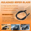 HULADAED 28''+14''+8'' Windshield Wipers Replacement for Toyota Prius C 2019-2012,Silicone Front Rear Wiper blades for MY Car-All Weather & Quiet(3 PACK)