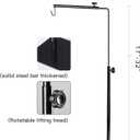 BETAZOOER Reptile Lamp Stand Adjustable 15-31 Inch Floor Light Holder Lamp Hanging Bracket Metal Support for Reptile Glass Terrarium Heating Light