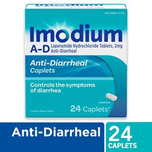 Imodium AD Diarrhea Relief Caplets with Loperamide Hydrochloride, 24 ct. 5 pack, BB Date 2028/Jan