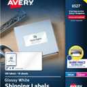 Avery Shipping Labels, Sure Feed and Easy Peel Technology, Glossy White Labels, 2" x 4", Permanent Adhesive, Laser/Inkjet, 100 Total (6527) (One Size)