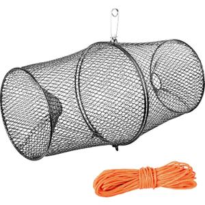 Crawfish Trap Steel Mesh with Spring Clip, for Crawdads Crayfish