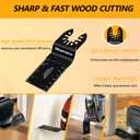 20PCS Oscillating Tool Blades Metal Wood Cutting, Titanium HCS Universal Multitool Blades for Metal Nails Wood Plastic Cutting, Compatible with Dewalt Milwaukee Ryobi Rockwell Makita