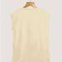 VIPWOLF Men's Graphic Tank Tops Vintage Crew Neck Sleeveless Casual Summer T Shirt (Beige, M)