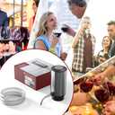 Electric Wine Aerator Pourer One Touch Wine Accessories Rechargeable 2-in-1 Automatic Wine Decanter Stainless Steel Wine Dispenser Gifts for Wine Lovers