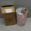 Bedside Table Lamp, Modern Touch Control Desk Lamp with 2 USB Ports & Round Flower Linen Fabric Shade, 3 Way Dimmable Small Nightstand Lamp for Bedroom Living Room Home Office Pink