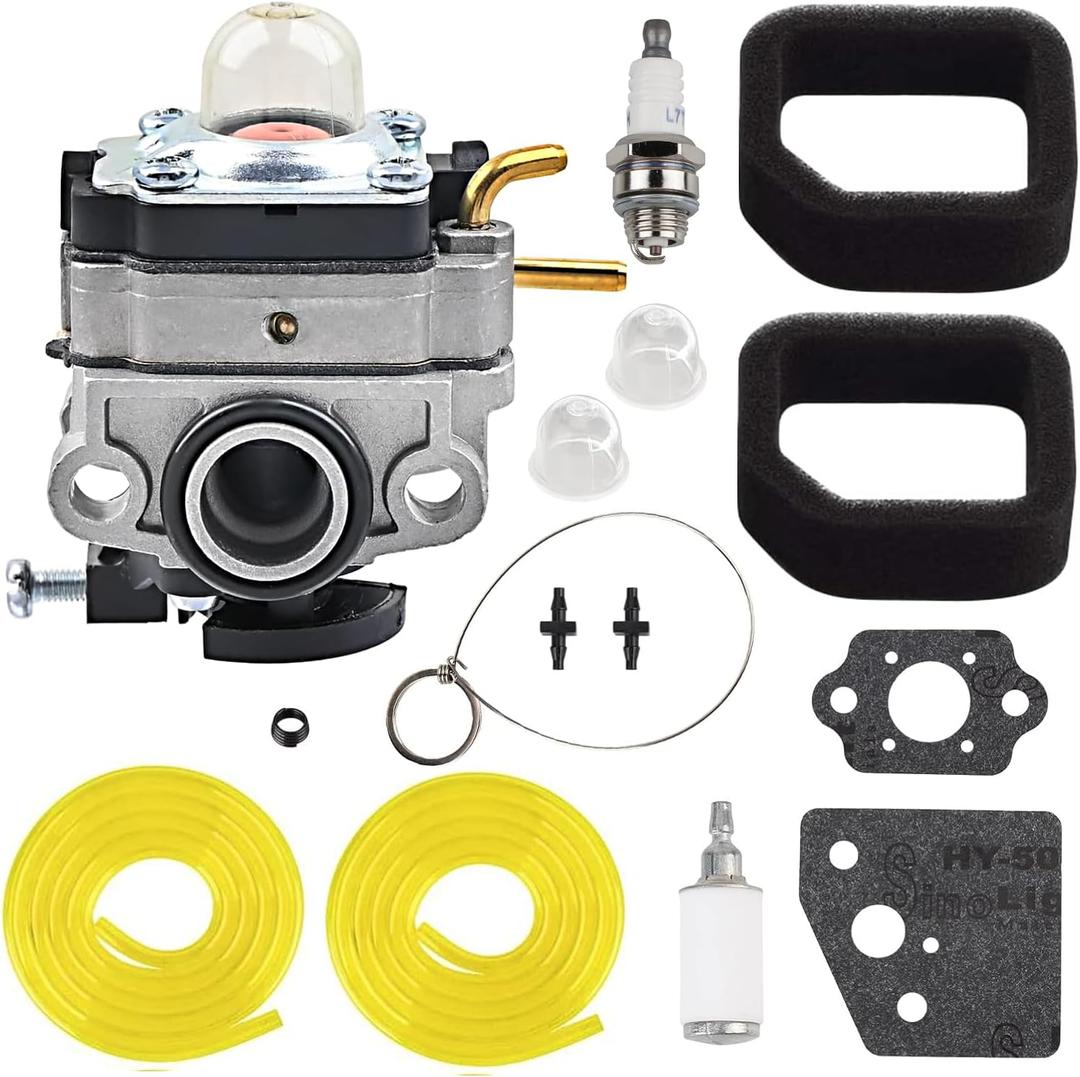 753-06258A Carburetor for Ryobi RY251PH RY252CS RY253SS RY254BC MTD 753-06258 2 Cycle 25cc Gas Craftsman Cultivator String Trimmer Brush Cutter 307160001 316299372 316773800