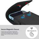 ACCKUO Phone Holster for Belt with Metal Clip and Magnetic Closure Compatible with iPhone 17/16/15/14/13/12 Pro and Non-Pro, Galaxy S26 S25 S24 S23 S22 for Everyday Protection, M-Black
