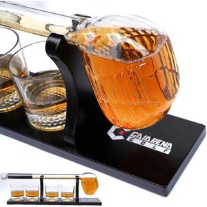 Amazon.com: GAIARENA Golf Whiskey Decanter Set with 4 Glasses, Golf Themed Accessories Gift Ideas for Men, Liquor Dispenser for Bourbon Scotch 