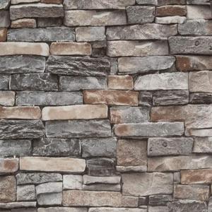 Abyssaly Brick Wallpaper Peel and Stick Faux Stone Brick Stick on Wallpaper 23.6" X 118" Thick Removable Wall Paper Contact Paper Self-Adhesive Home Decoration Fireplace Shelf Paper