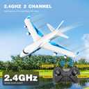 4DRC Remote Control Airplane for Kids Boys Adults, G2 Remote Control Plane Jet for Beginners Adult, Ready to Fly Airplane with One Key Aerobatic LED Light, RC Plane for Kids, 2 Battery