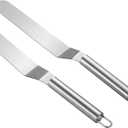 2 PCS Picxeic Offset SpatulaPremium Stainless Steel Cake Decorating Tools - One Set Include 6, 8 inch, Icing Spatula for Home Cooking