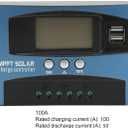 Eujgoov 100A LCD Solar Charge Controller 12V 24V with 2 USB Over Current Protection Regulator Panel Accessories