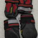 QUMY Dog Shoes for Large Dogs, Medium Dog Boots & Paw Protectors for Winter Snowy Day, Summer Hot Pavement, Water-Resistant in Rainy Weather, Outdoor Walking, Indoor Hardfloors Skid-Resistant Sole, 4