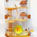 PETZHUBO Hamster Cage Small Animal Cage 3 Layers Transparent Cage Size10.6"(W) X8.1(L) X18.3 (H) Suitable for Hamsters up to 3.5 inch in Length(Please Note This is Mini cage That for Mini Hamster)