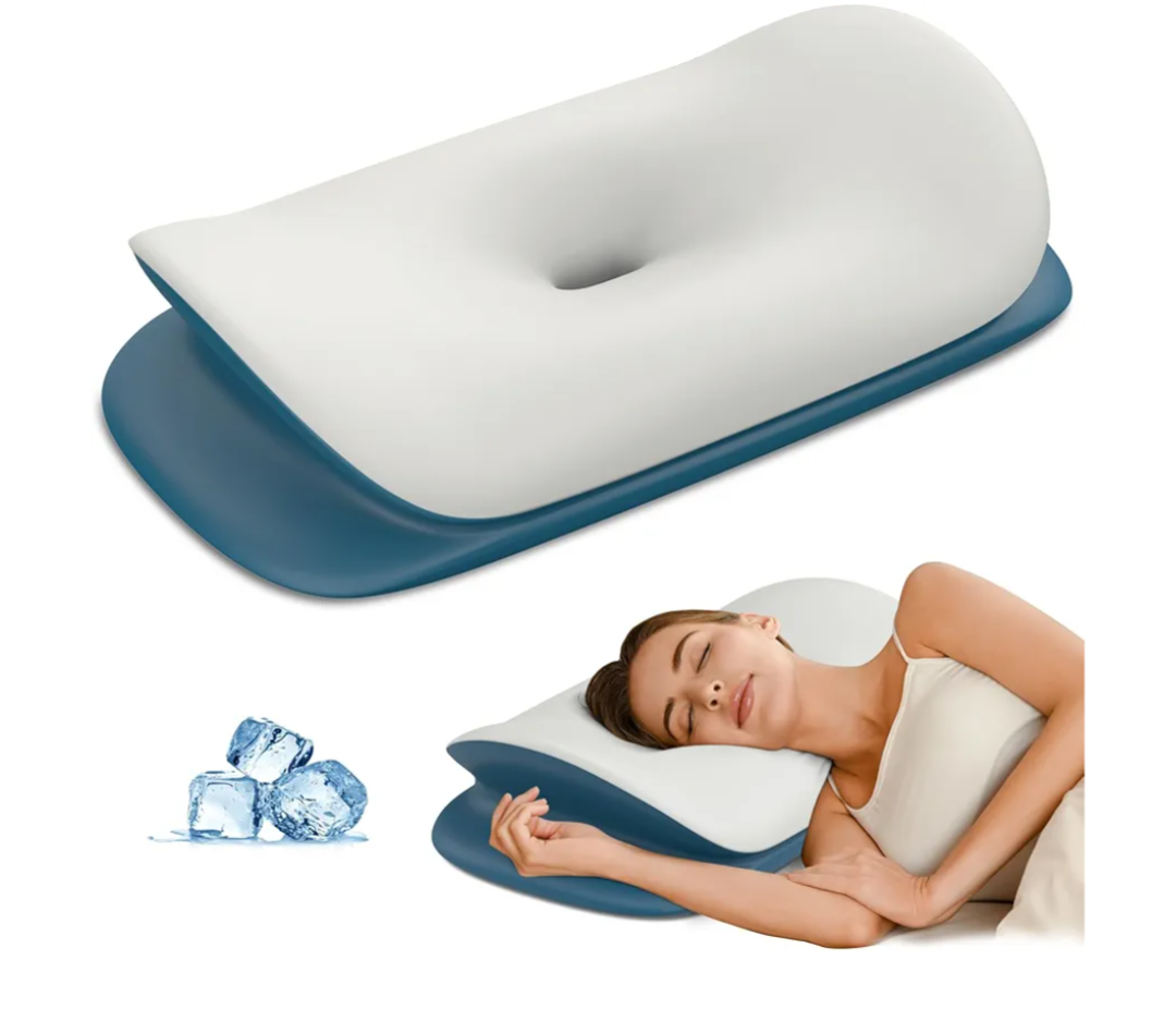 Cervical Neck Pillow for Pain Relief - Ergonomic Memory Foam Contour Pillows for Side, Back & Stomach Sleepers, Cervical Pillow for Neck Support Sleeping with Breathable Cover
