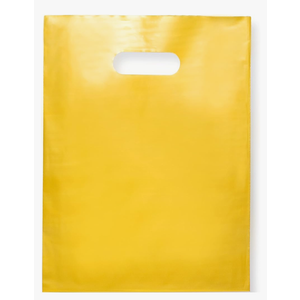 Merchandise Bags Gold Color 100 Count 9"x12" Extra Thick 1.5Mil Glossy Bags With Handle