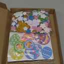 48 Sets Easter Wreath Craft Kits DIY Wreath Hanging Ornaments Make Your Own Paper Craft with Stickers for Home Party Favors Activities