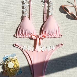 Beach Pool Personality Bikini Floral a Women's L