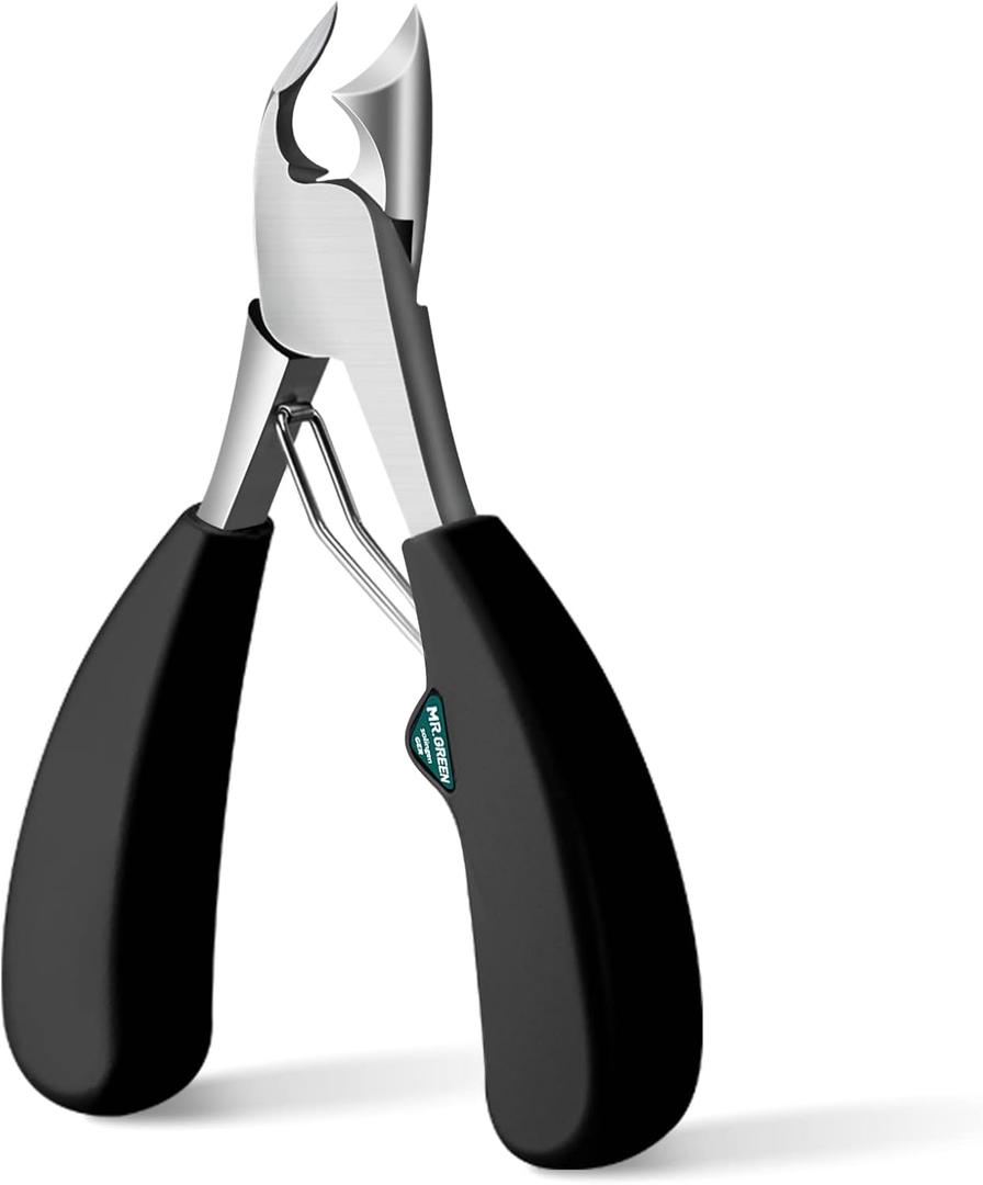 MR.GREEN Toenail Clipper Stainless Steel Ingrown Nail Cutter Good at Cutting Thick and Hard Nails Pedicure Tools (Black)