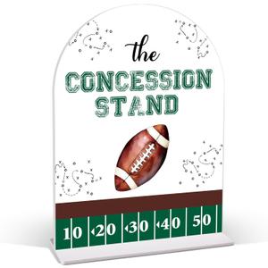 The Concession Stand Table Sign - Football Party Decor, 68 Acrylic Sign, Perfect for Birthday Party, Birthday Decorations