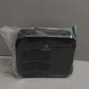 Relavel Travel Makeup Train Case Makeup Cosmetic Case Organizer Portable Artist Storage Bag with Adjustable Dividers for Cosmetics Makeup Brushes Toiletry Jewelry Digital Accessories Black