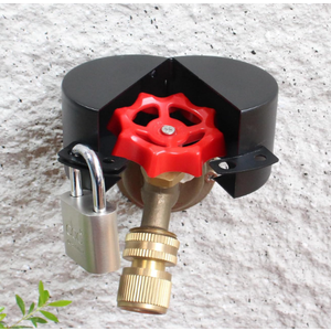 Outside Faucet Lock with Padlock Included Prevents Unwanted Use and Water Theft – Secure Outdoor Garden Faucet Tap Cover Easy Fit Lock for Outside Taps (1 Pack)