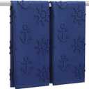 Gilprop 2 Pcs Coastal Hand Towels for Bathroom 100% Cotton Nautical Anchor Wheel Navy Blue Jacquard Weave Towels Absorbent Soft Dish Washcloth for Bathroom Kitchen Summer Theme Gifts, 29.5 x 13.8 Inch
