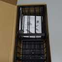 Cisily Sponge Holder for Kitchen Sink, Sink Caddy Organizer with High Brush Holder, Kitchen Countertop Organizers and Storage Essentials, Rustproof 304 Stainless Steel (Black, 9.25)