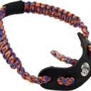 SUNYA Archery Bow Wrist Sling, 550 Paracord Strap Comfortable on Hand.100% Full Grain Leather Yoke, Multiple Camo Colors.Fit Compound Bow Stabilizer & Recurve. (Lava 35)