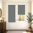 LazBlinds Cordless Roller Shades for French Doors, No Drill French Door Blinds for Privacy, Blackout Roll Up Shades for Front Door Sidelight Glass Door Patio, 20 5/8" W x 24" H, Grey