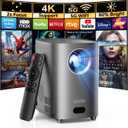 [Electric Focus] Projector with WiFi and Bluetooth, 1080P Outdoor Projector with Carry Bag, Portable Movie Projector with Zoom, 4K Supported Home Theater Projector UP to 300" for Phone/TV Stick/PC