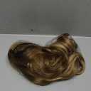 REECHO Ponytail Extension, 24" Claw Clip in Ponytail Extensions Long Curly Wavy Ponytail Hair Extension Jaw Clip on Pony Tails Hairpiece for Women - Medium Blonde with Blonde Highlights