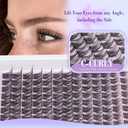 Lash Clusters Kit Wispy Natural Cluster Eyelash Extension Kit DIY Lash Extension Kit C-curly 10-16MM Eyelash Clusters Volume Individual Lashes Kit by Newcally