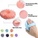 Suddies Body Scrubber, Silicone Body Scrubber, Silicone Loofah, Body Scrub Brush for Effective Showering Exfoliation, Travel Loofah for Women & Men for Delicate Skin (Green)