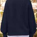 MEROKEETY Cardigan Sweaters for Women Fall Long Sleeve Cable Knit Button Open Front Casual Outerwear Coat (S)