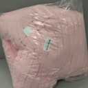 WERDIM Reading Pillow for Sitting in Bed, Faux Fur Back Pillow for Rest, Bed Chair Pillow with Arms and Pockets(XLarge, Pink)