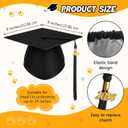 Graduation Cap Set Includes Adult and Pet Caps Dog Graduation Cap with 2026 Tassel for Adult Pet Grad Costume Dogs Cats Photo Prop Holiday Party Accessory (Black)